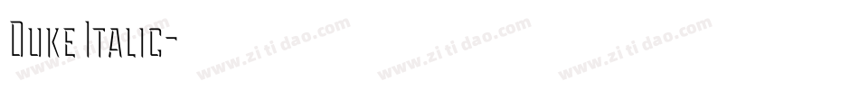 Duke Italic字体转换